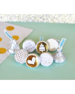 Personalized Metallic Foil Hershey's® Kisses Labels Trio (set of 108)