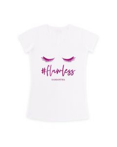 Personalized Junior Bridesmaid Wedding T-Shirt - #Flawless Youth White