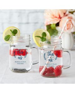 Personalized 16 Ounce Mason Jar Mug