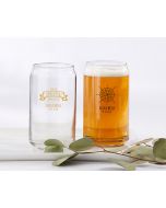 Personalized 16 ounce Can Glass - Travel and Adventure