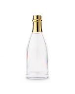 Small Clear Plastic Wedding Favor Container Set - Champagne Bottle With Gold Lid (3)