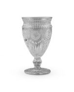 Vintage Style Pressed Glass Goblet In Grey