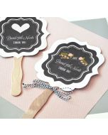 Personalized Chalkboard Wedding Paddle Fans