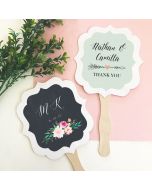 Personalized Floral Garden Paddle Fans