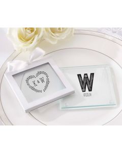  Personalized Glass Coasters Kates Rustic Wedding (Set of 12)