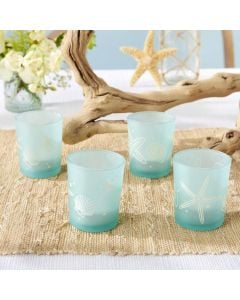 Beach Party Frosted Glass Votive (Set of 4)