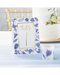Blue Willow Wedding Table Numbers (1-25)