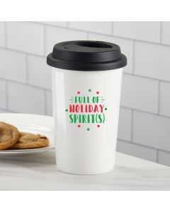  Full of Holiday Spirit(s) 15 oz. Ceramic Travel Mug
