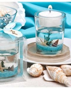 Stunning  beach-themed candle favor
