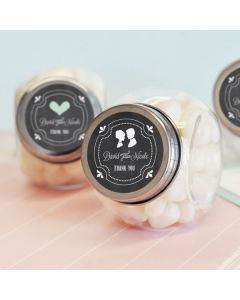 Chalkboard Wedding Personalized Candy Jars