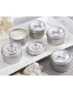Personalized Travel Candle Nautical Baby Shower Collection