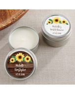 Personalized Travel Candle - Sunflower