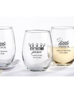 Personalized 9 ounce Stemless Wine Glass - Little Prince